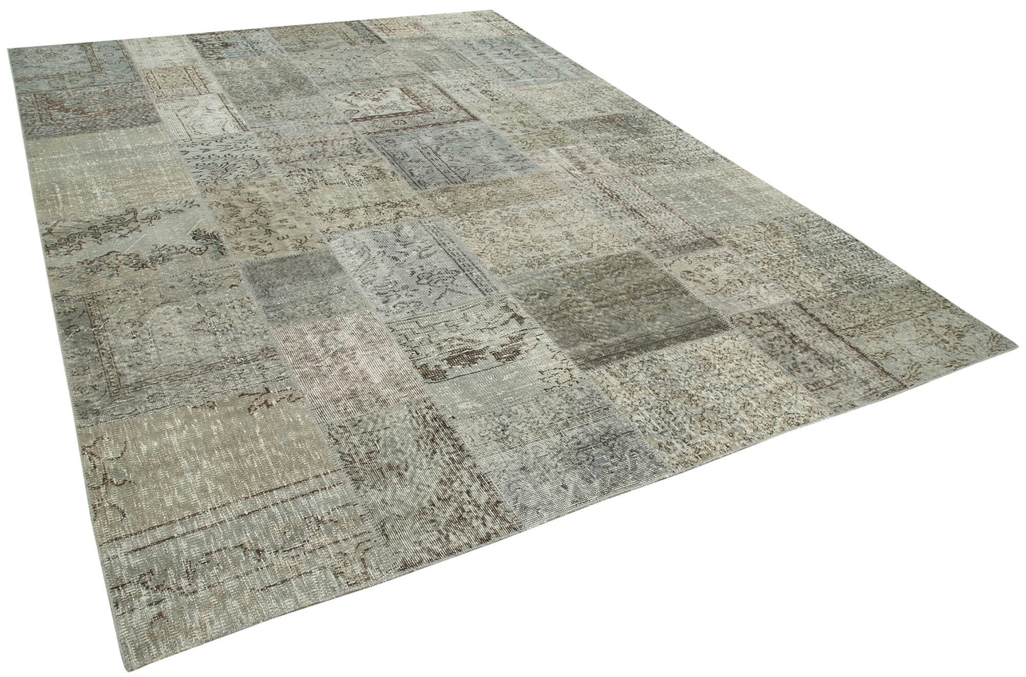 8x11 Grey Patchwork Rug- 34798