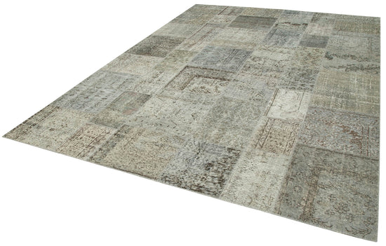 8x11 Grey Patchwork Rug- 34798