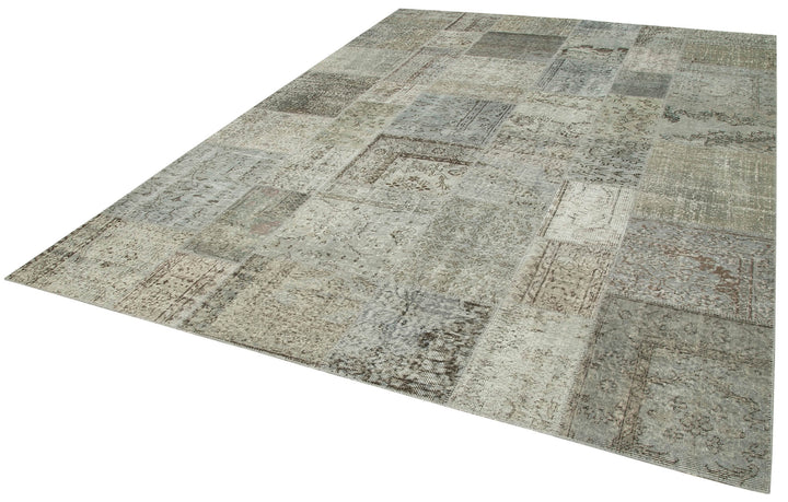 8x11 Grey Patchwork Rug- 34798