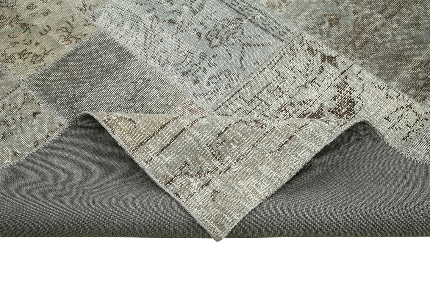 8x11 Grey Patchwork Rug- 34798