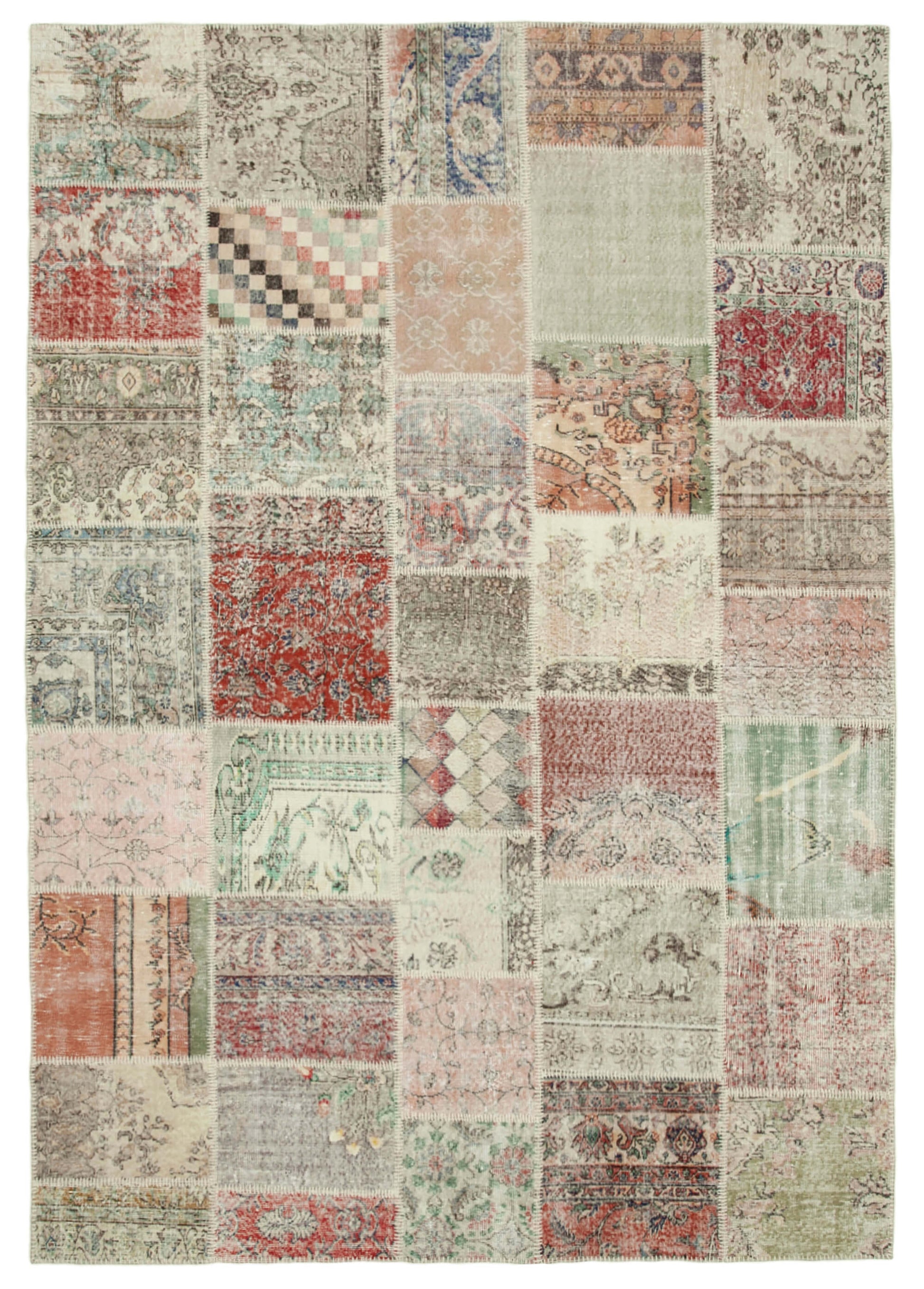 8x11 Multicolor Patchwork Rug- 34809