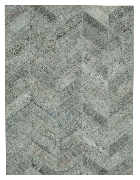 9x12 Grey Patchwork Rug- 34825