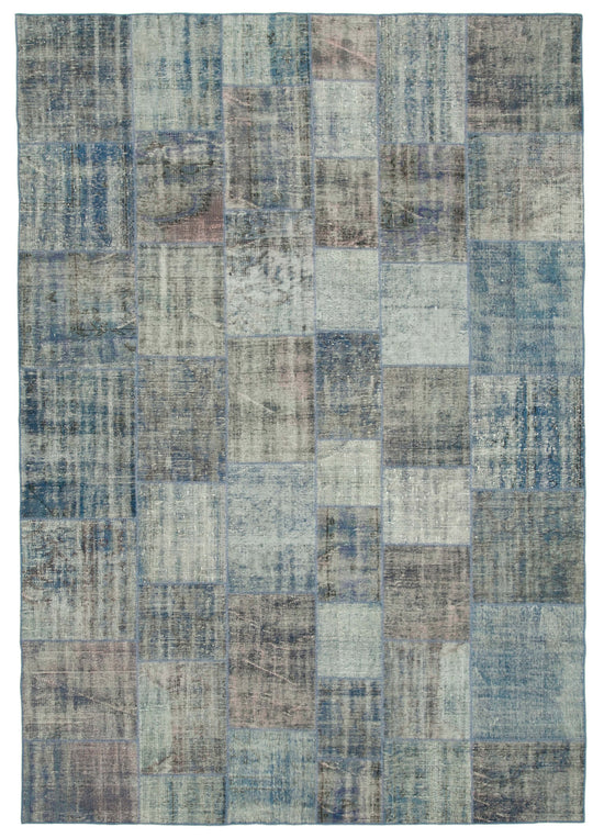 8x12 Blue Patchwork Rug- 34841