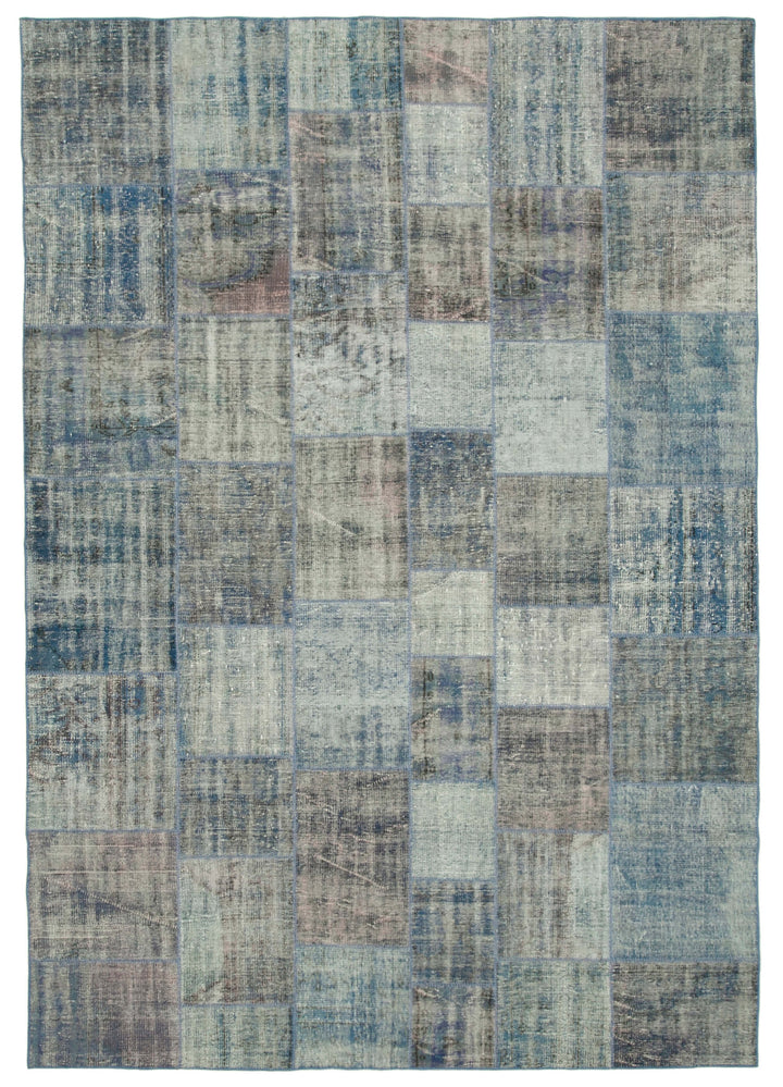 8x12 Blue Patchwork Rug- 34841