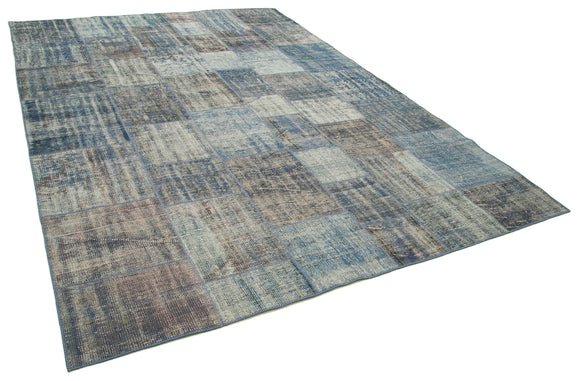 8x12 Blue Patchwork Rug- 34841