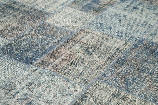 8x12 Blue Patchwork Rug- 34841