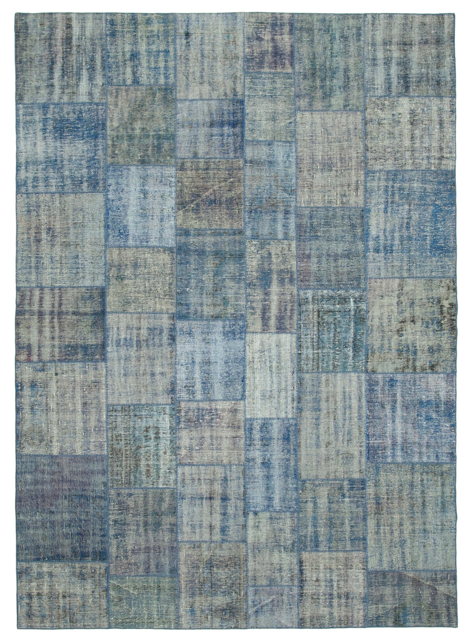 8x11 Blue Patchwork Rug- 34843