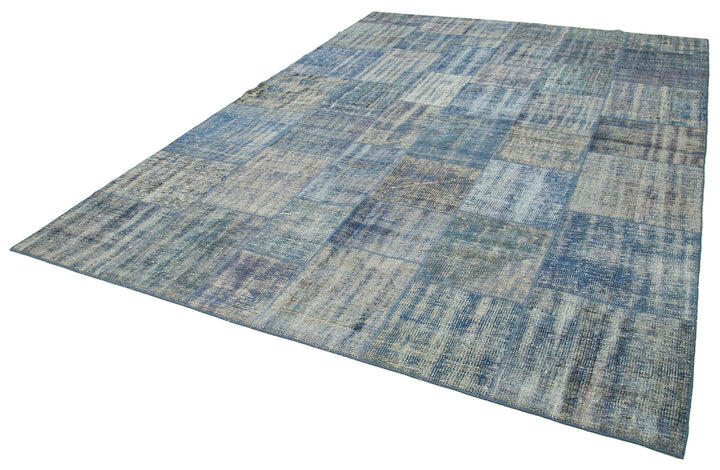 8x11 Blue Patchwork Rug- 34843