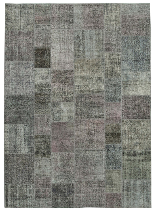 8x12 Grey Patchwork Rug- 34850