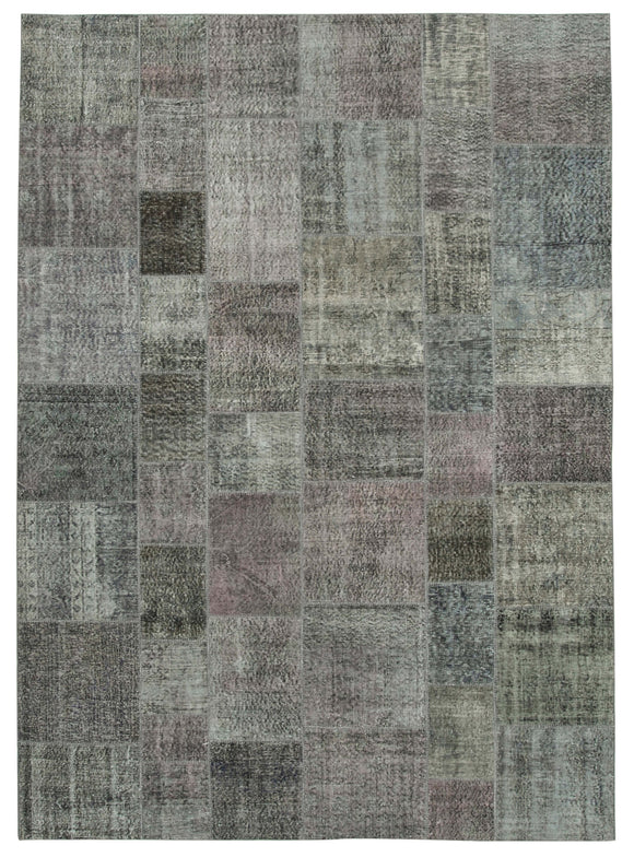 8x12 Grey Patchwork Rug- 34850