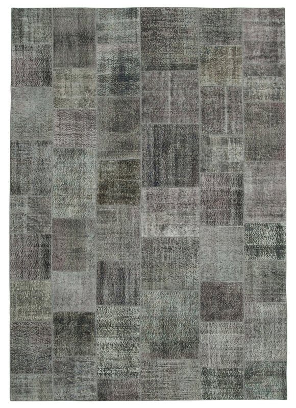 8x12 Grey Patchwork Rug- 34852