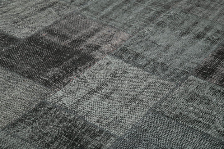 8x12 Black Patchwork Rug- 34856