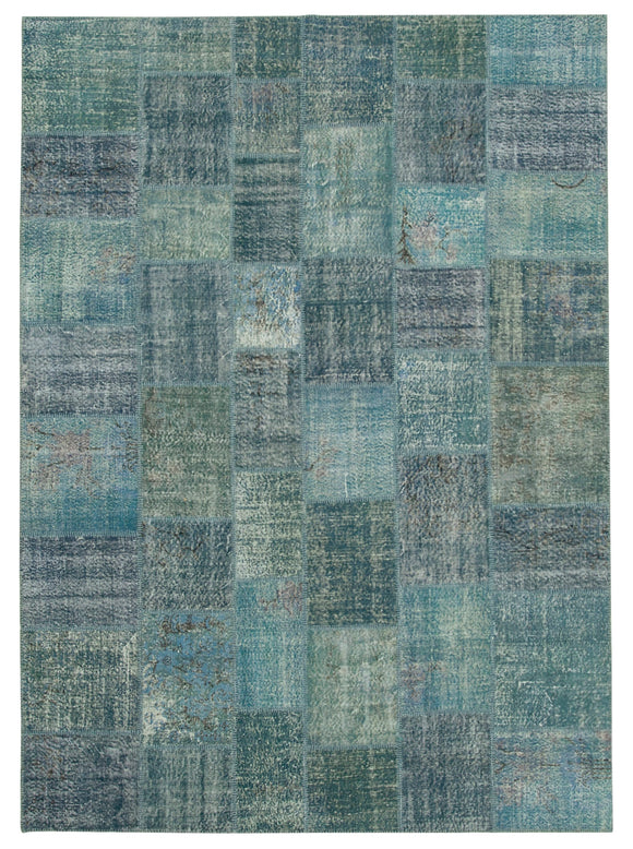 8x12 Blue Patchwork Rug- 34860