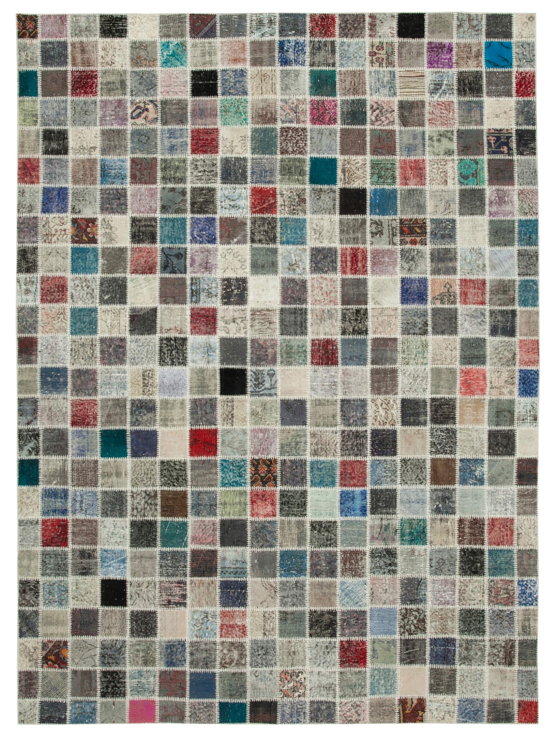 8x11 Multicolor Patchwork Rug- 34862