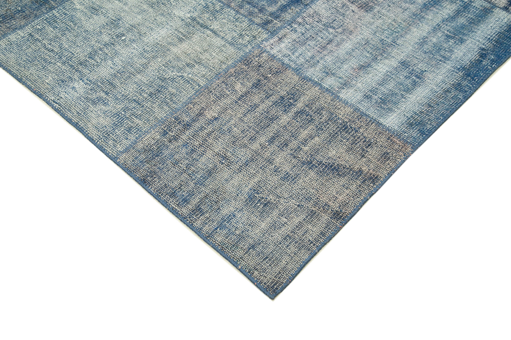 8x10 Blue Patchwork Rug - 34949