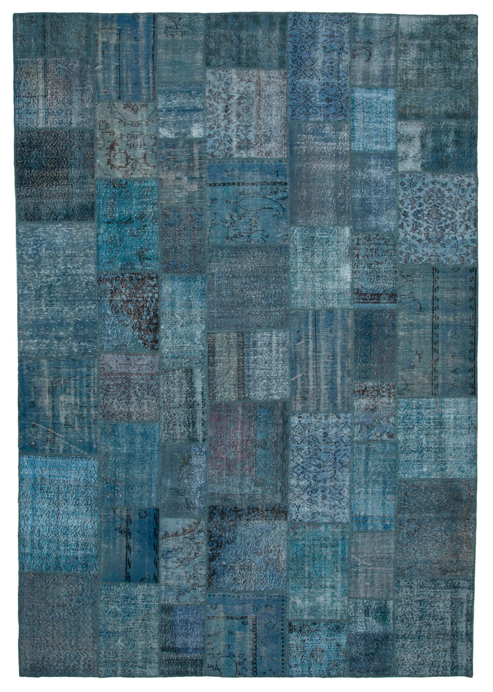 10x14 Blue Patchwork Rug - 34960