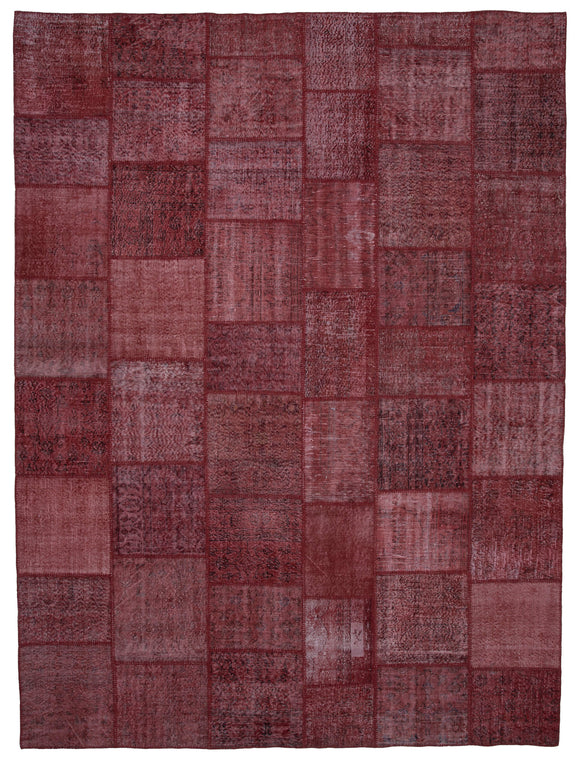 10x13 Red Patchwork Rug - 34966