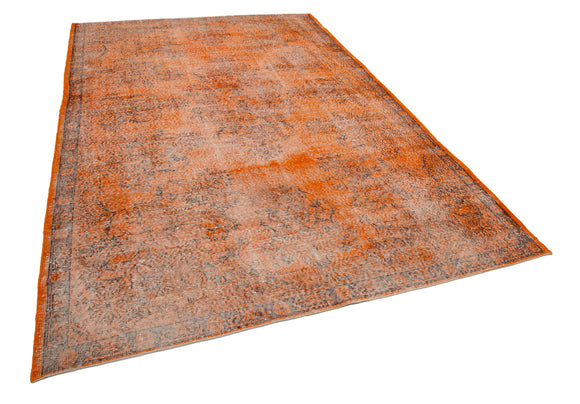 7x11 Orange Overdyed Rug - 35251