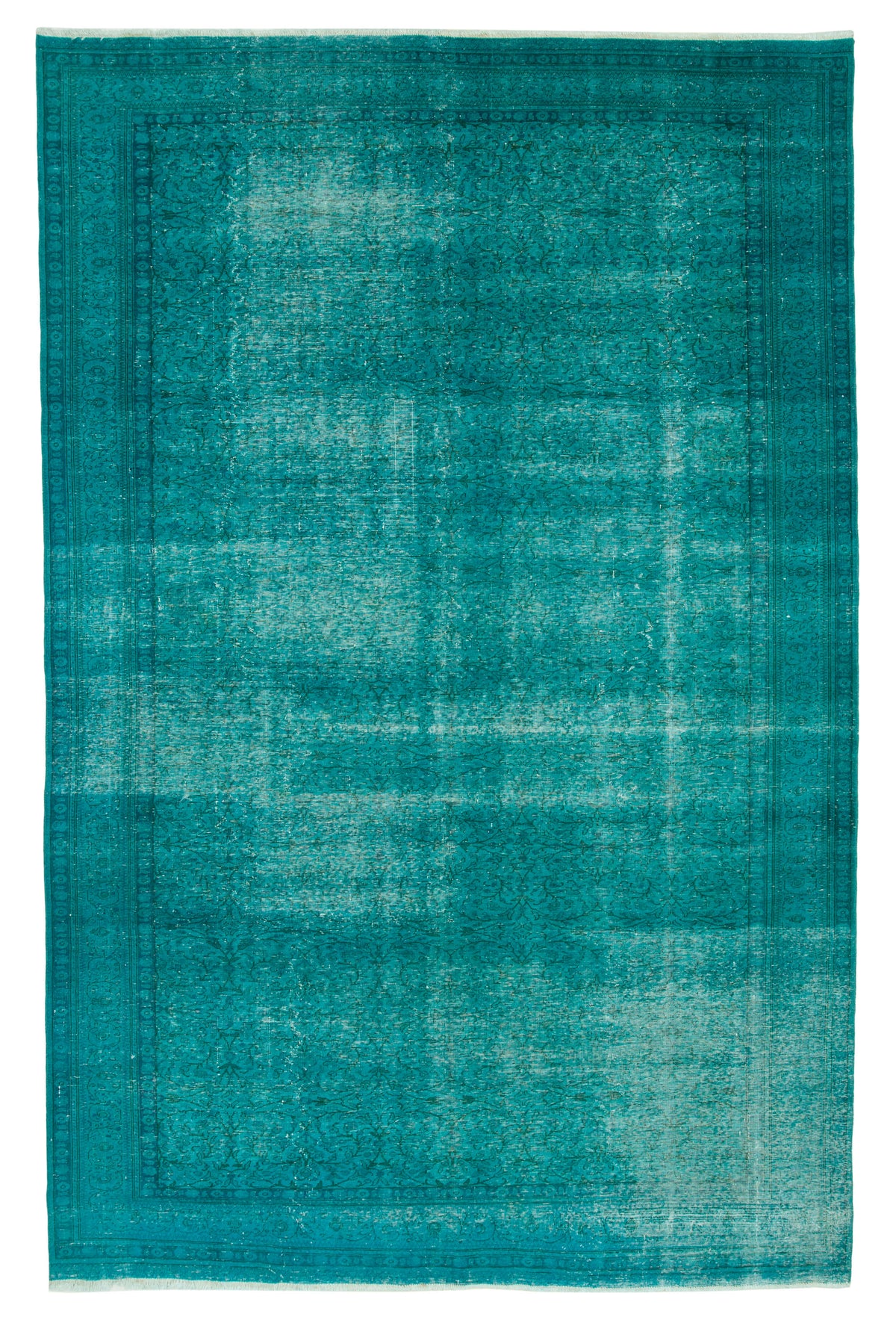 7x11 Turquoise Overdyed Rug - 35262