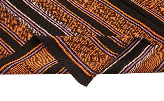 6x7 Brown Vintage Turkish Kilim Rug - 35335