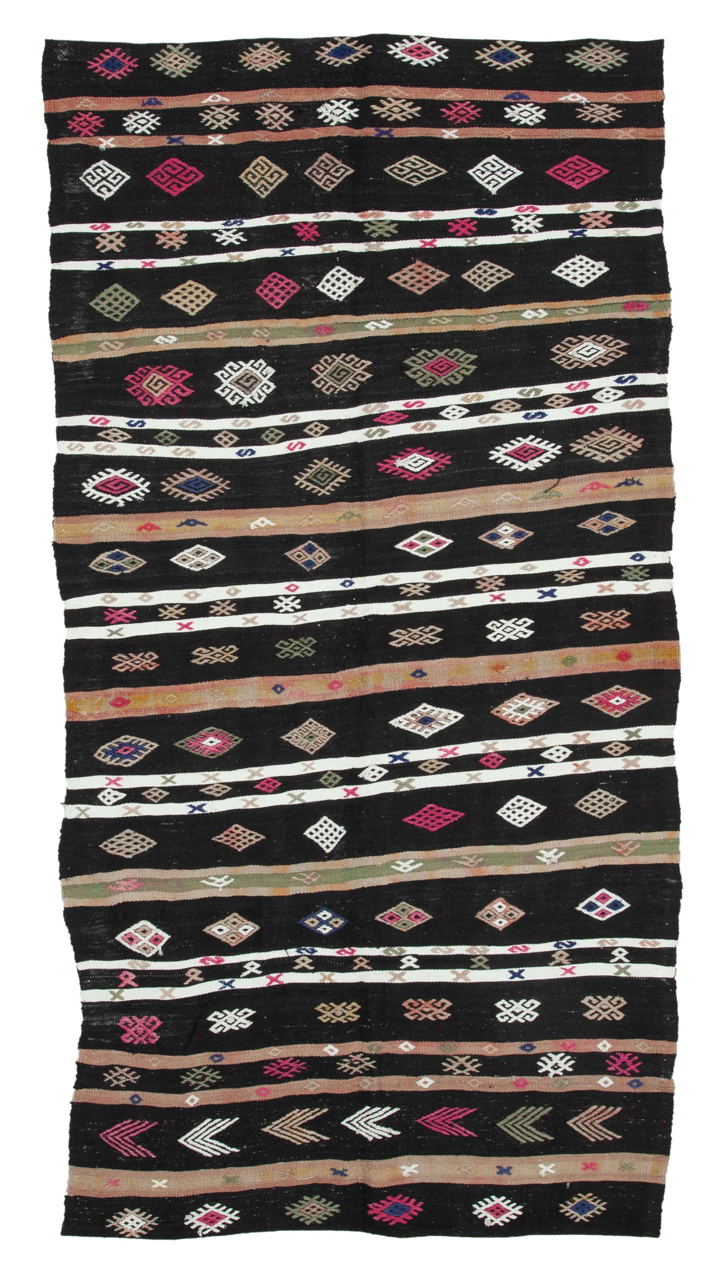 5x10 Brown Vintage Turkish Kilim Rug - 35356