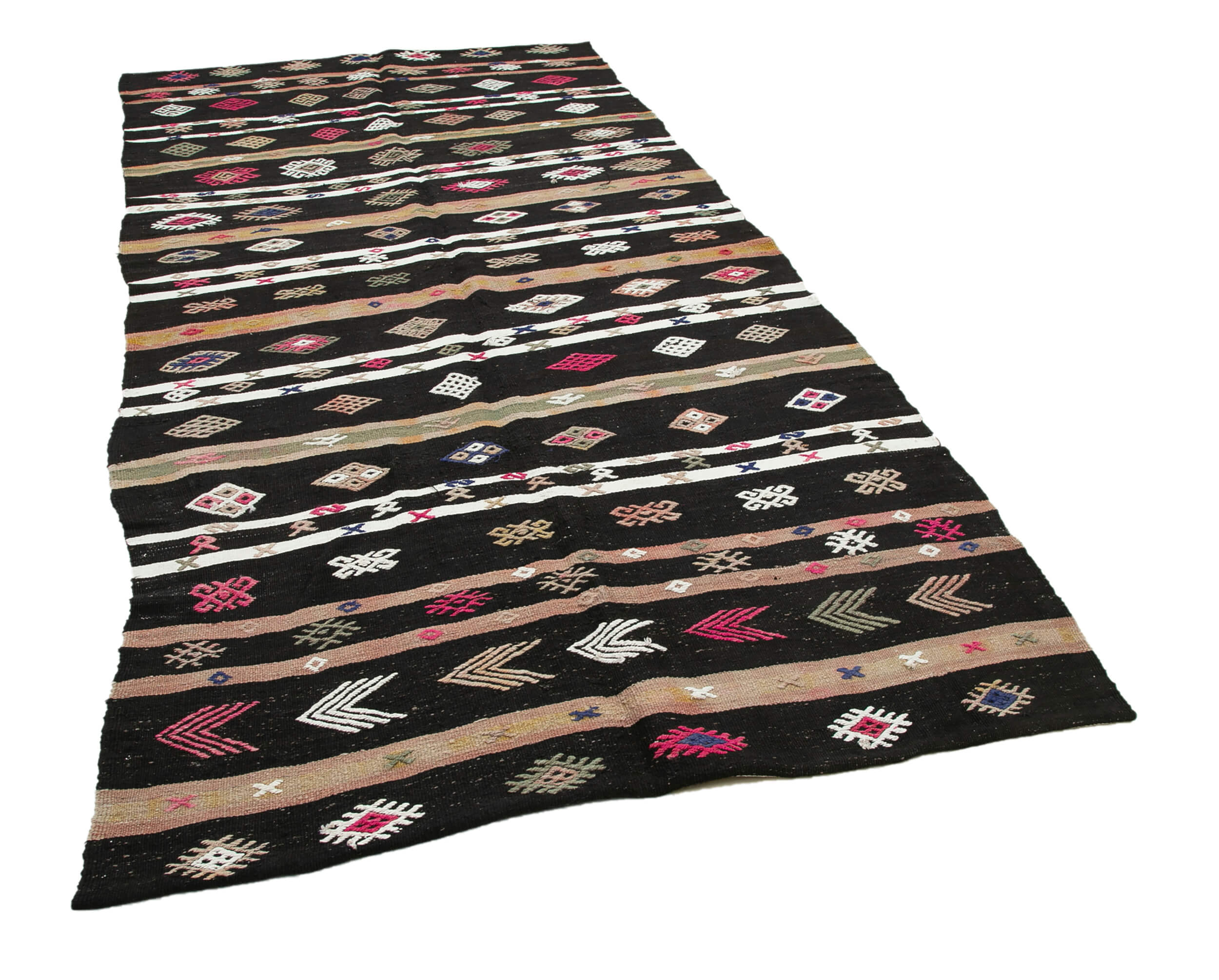 5x10 Brown Vintage Turkish Kilim Rug - 35356