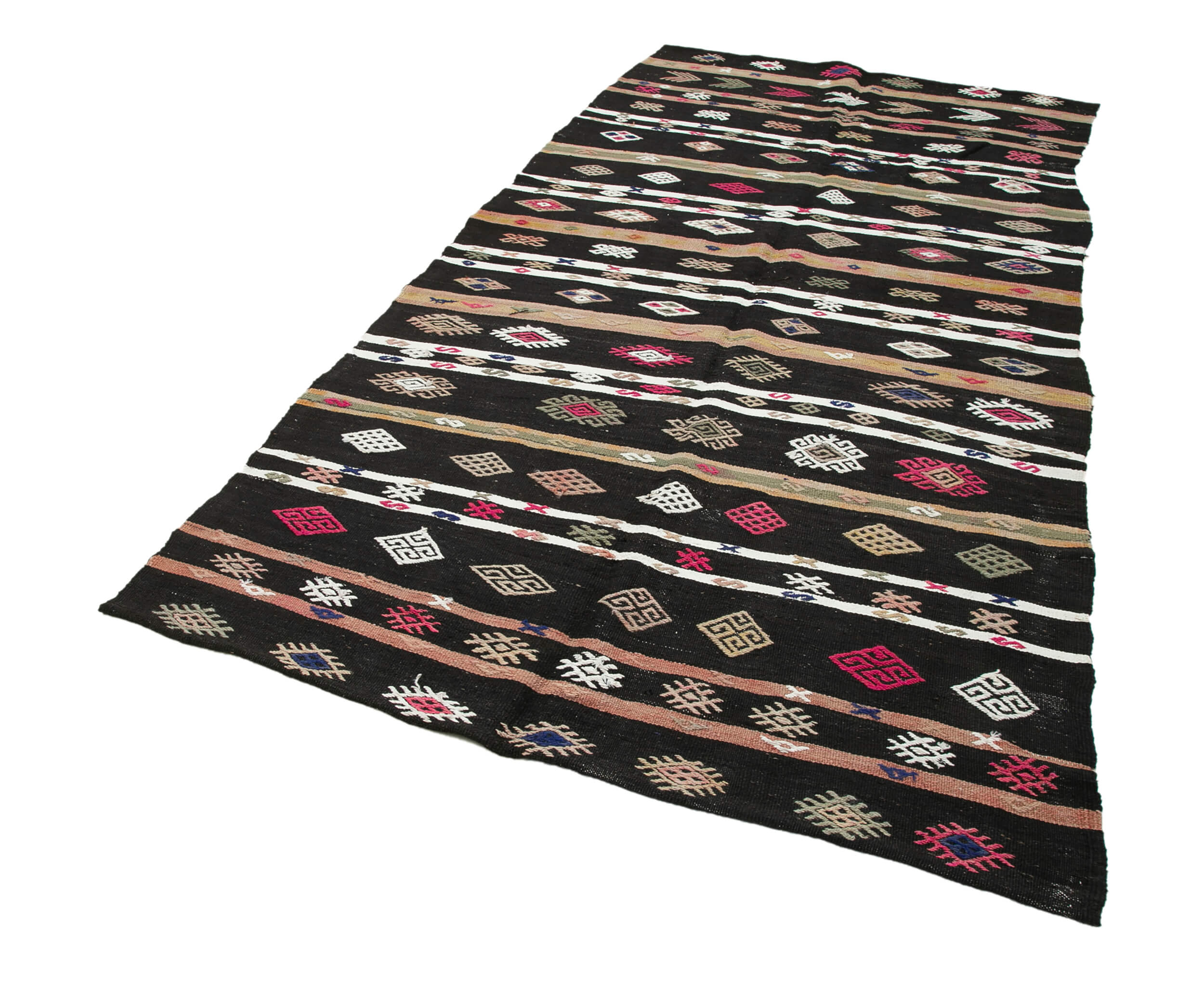 5x10 Brown Vintage Turkish Kilim Rug - 35356