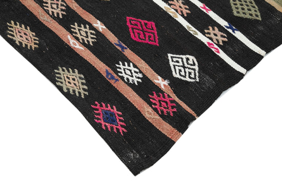 5x10 Brown Vintage Turkish Kilim Rug - 35356