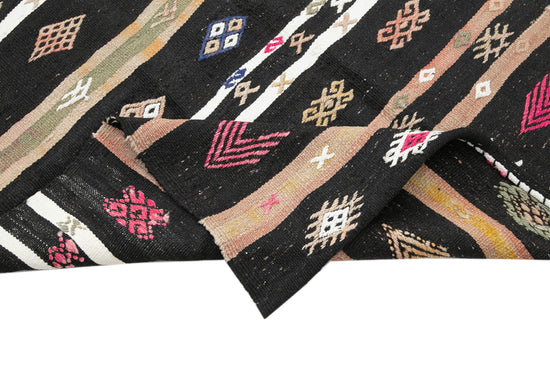 5x10 Brown Vintage Turkish Kilim Rug - 35356