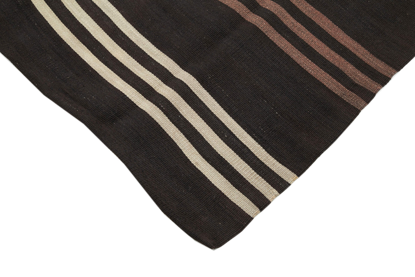 7x11 Brown Vintage Turkish Kilim Rug - 35387