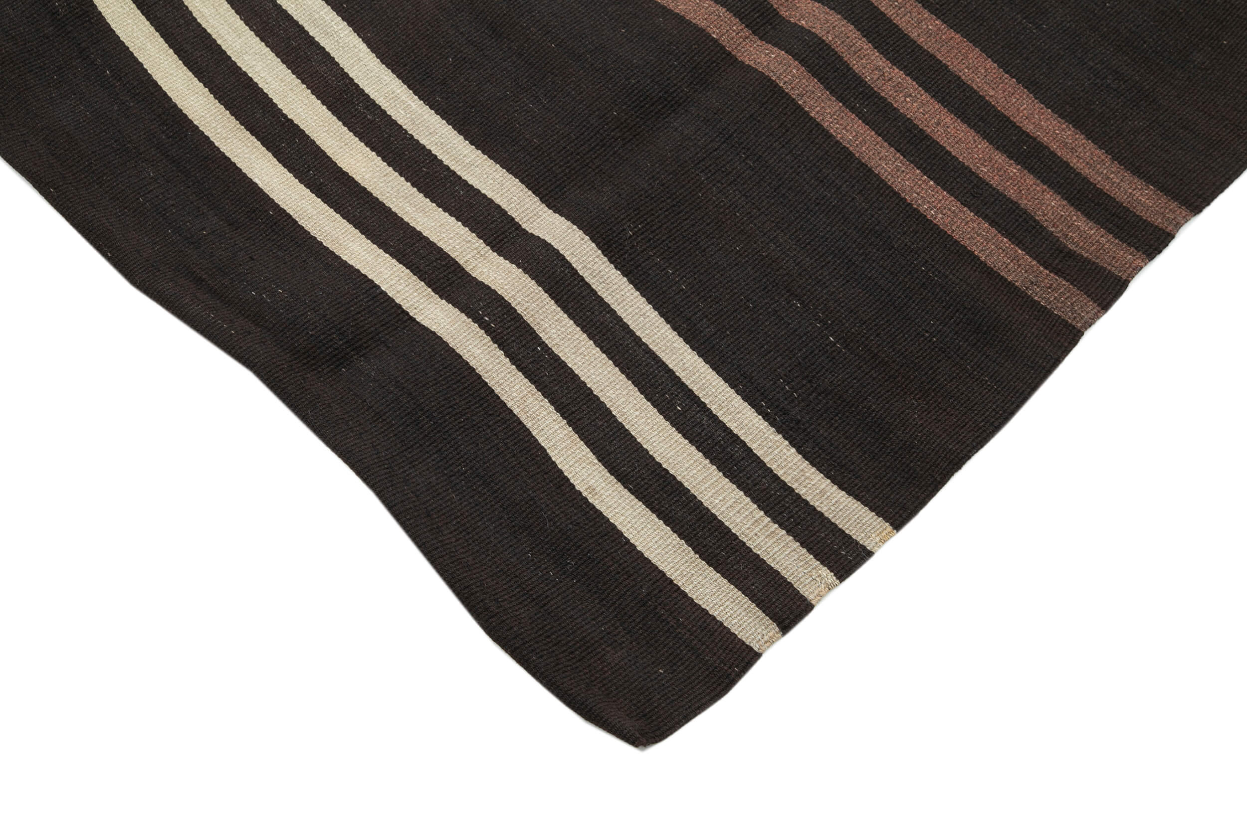 7x11 Brown Vintage Turkish Kilim Rug - 35387