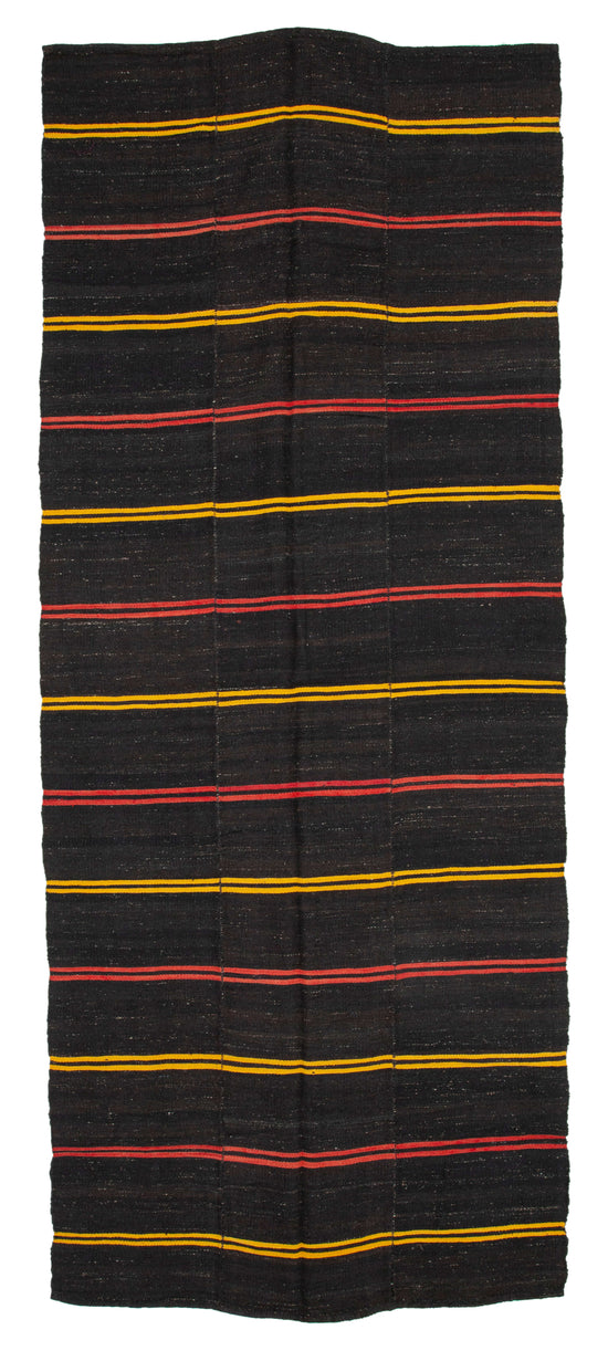 6x14 Brown Vintage Turkish Kilim Rug - 35400