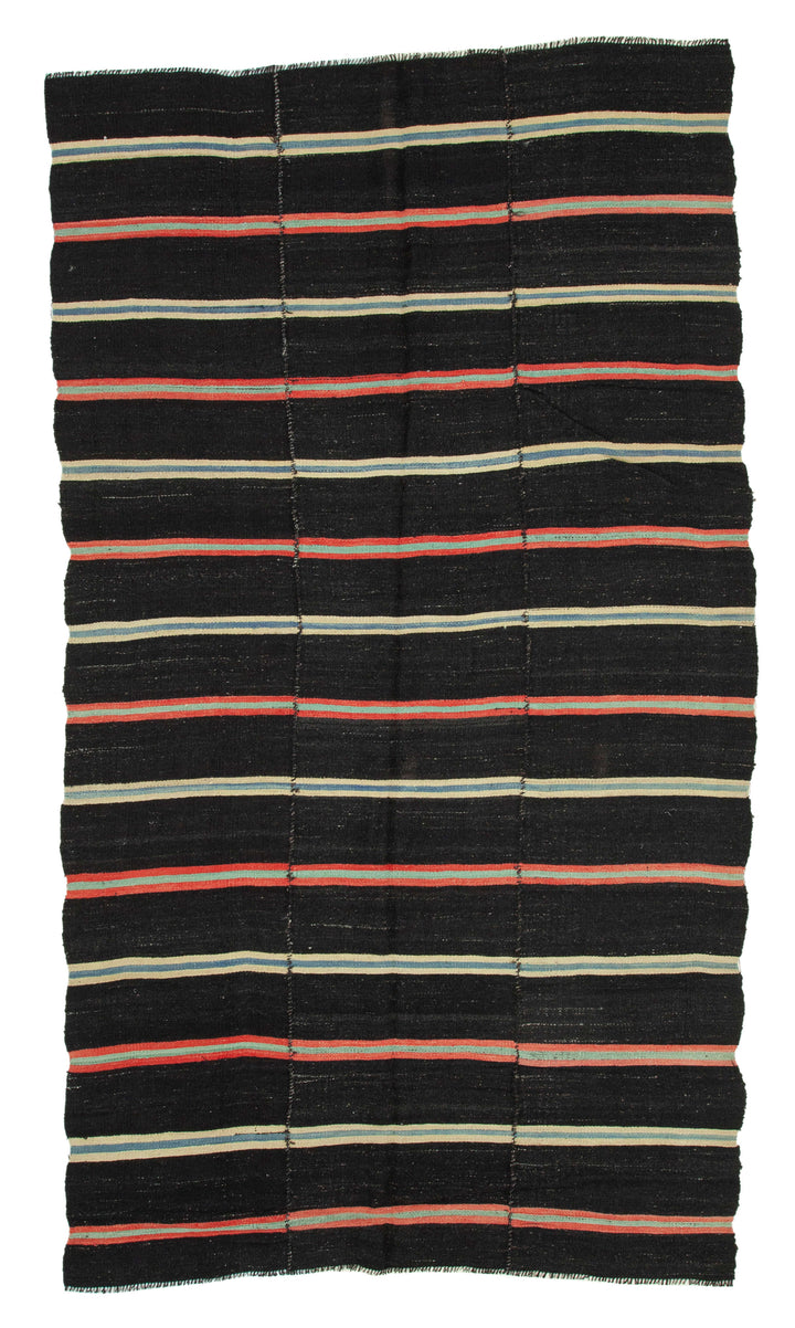 7x12 Brown Vintage Turkish Kilim Rug - 35401