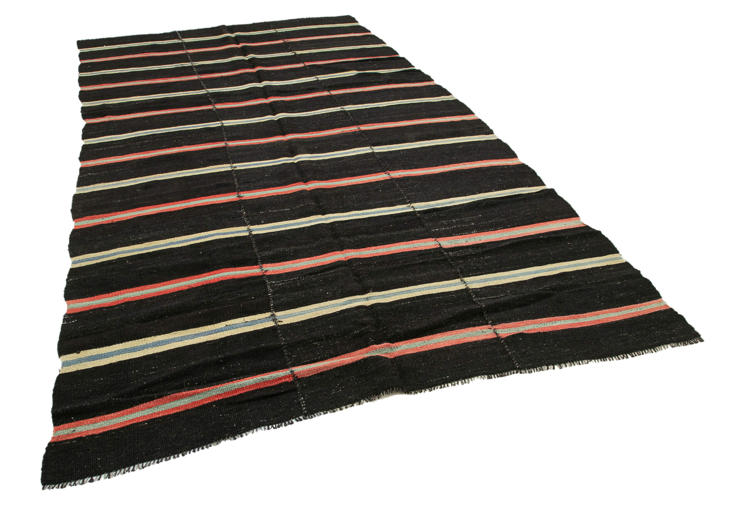 7x12 Brown Vintage Turkish Kilim Rug - 35401