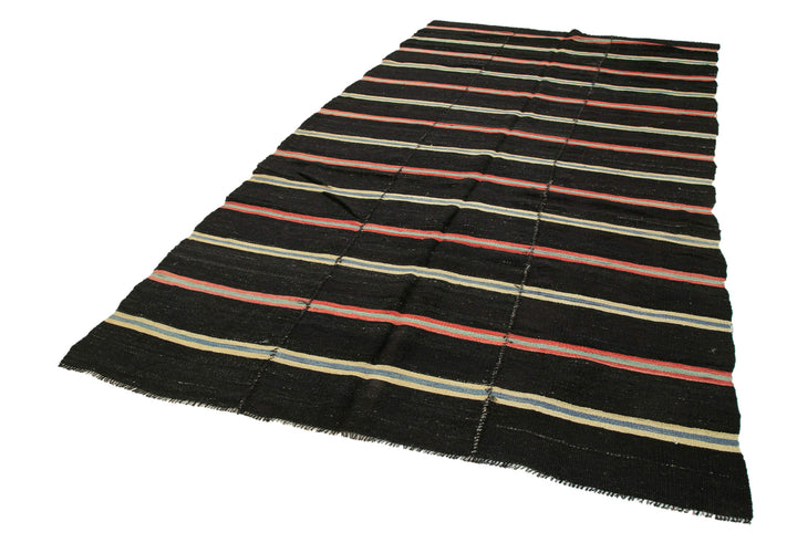 7x12 Brown Vintage Turkish Kilim Rug - 35401