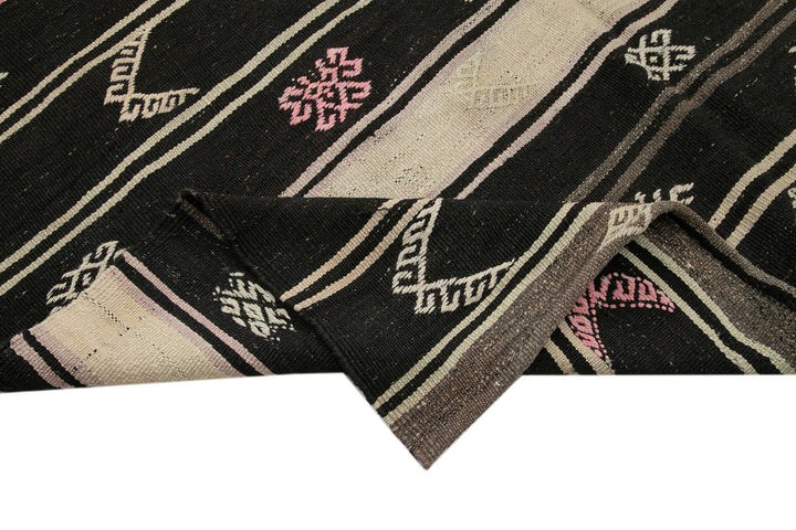 6x11 Brown Vintage Turkish Kilim Rug - 35419