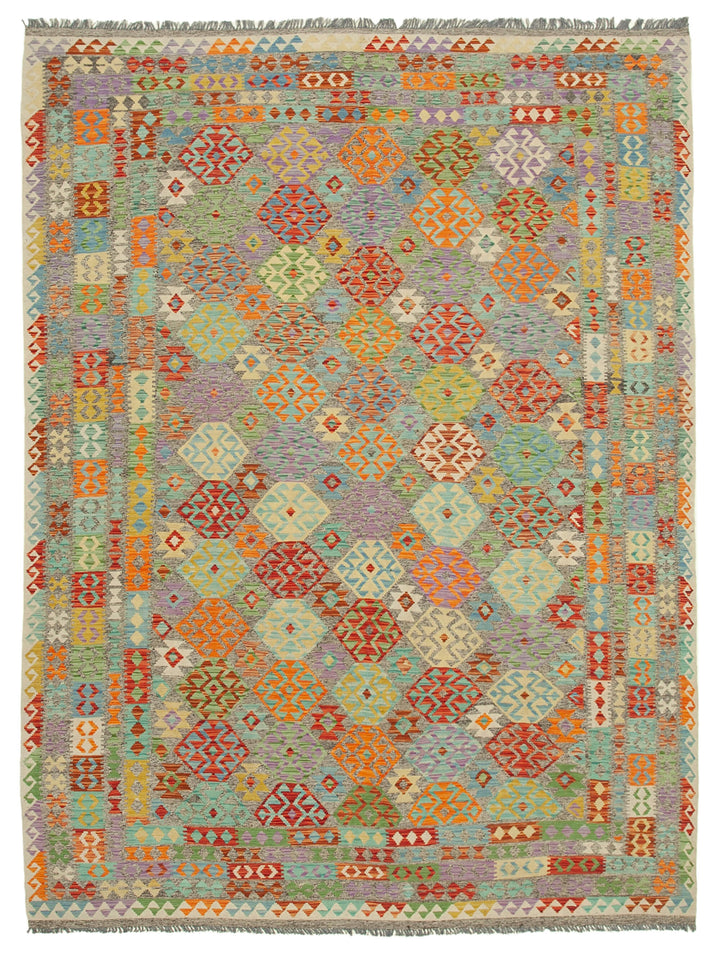 8x11 Multicolor Contemporary Area Rug - 35468