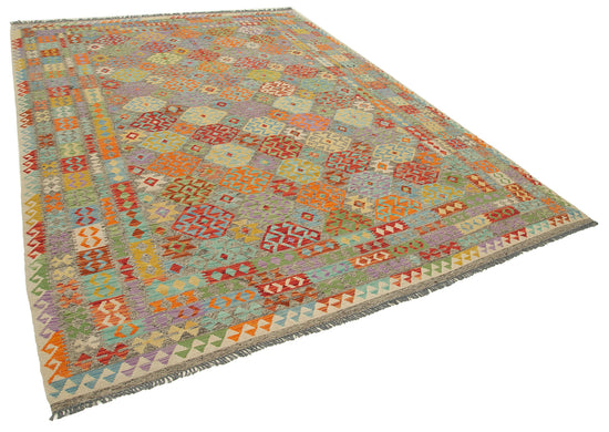 8x11 Multicolor Contemporary Area Rug - 35468