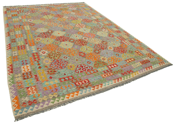 8x11 Multicolor Contemporary Area Rug - 35468