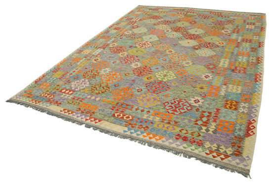8x11 Multicolor Contemporary Area Rug - 35468