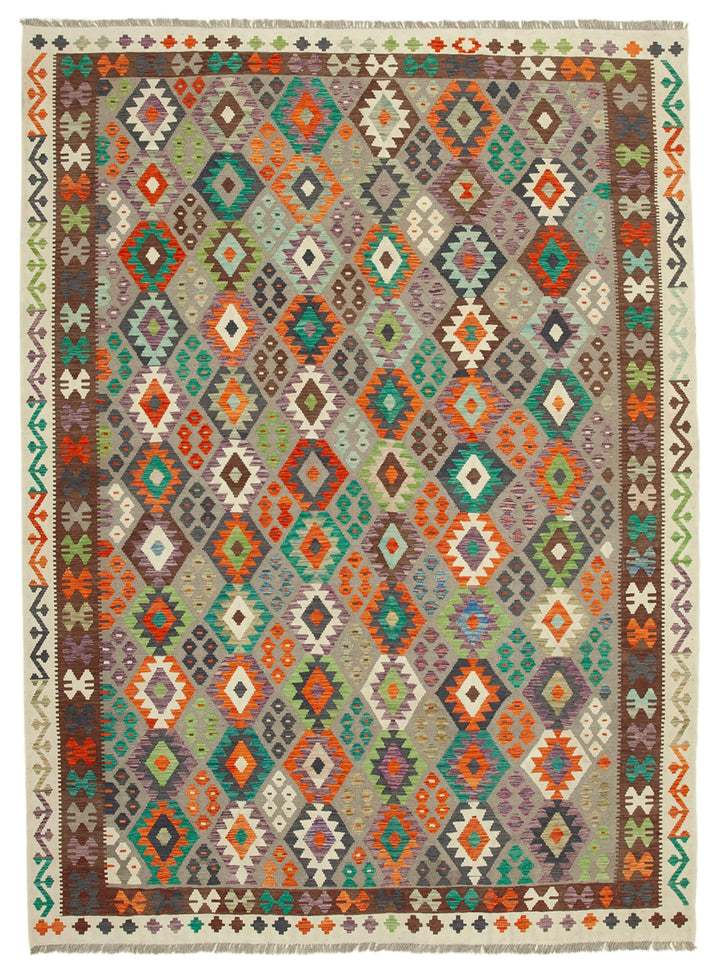 8x11 Multicolor Contemporary Area Rug - 35469