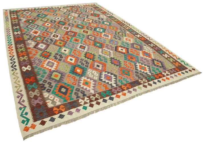 8x11 Multicolor Contemporary Area Rug - 35469