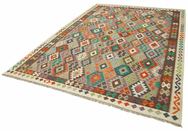 8x11 Multicolor Contemporary Area Rug - 35469