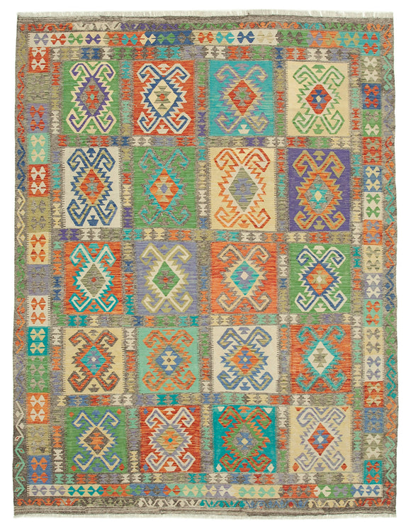 9x11 Multicolor Contemporary Area Rug - 35470