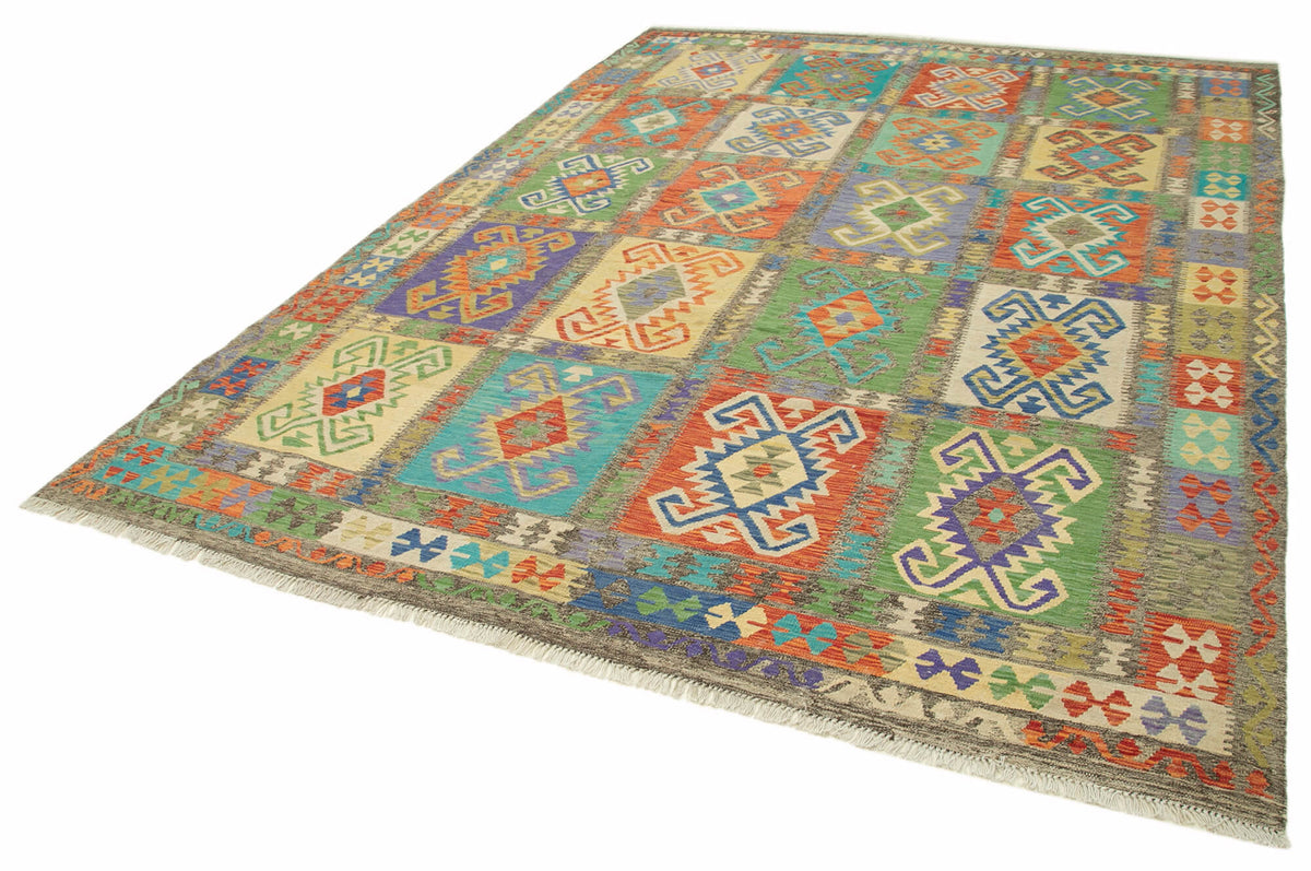 9x11 Multicolor Contemporary Area Rug - 35470