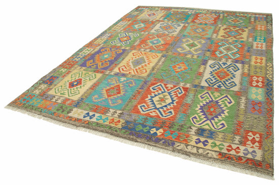 9x11 Multicolor Contemporary Area Rug - 35470