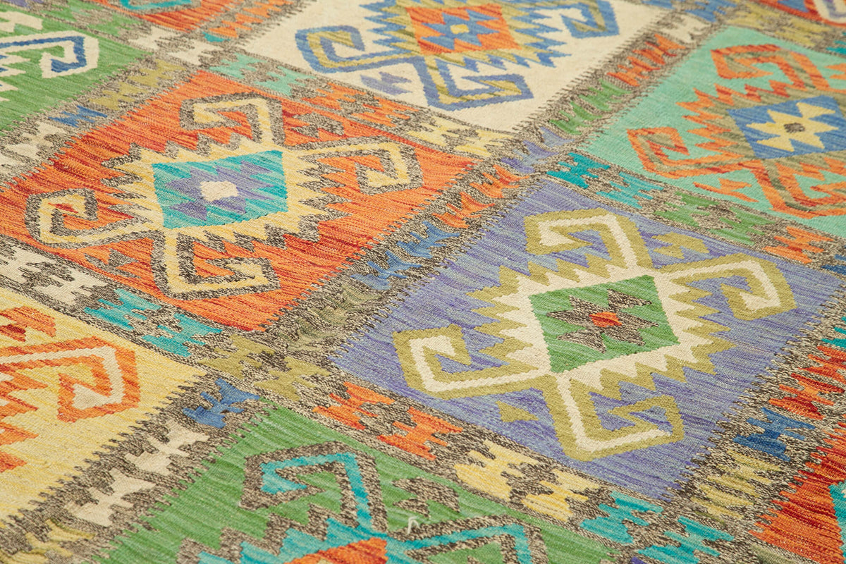 9x11 Multicolor Contemporary Area Rug - 35470