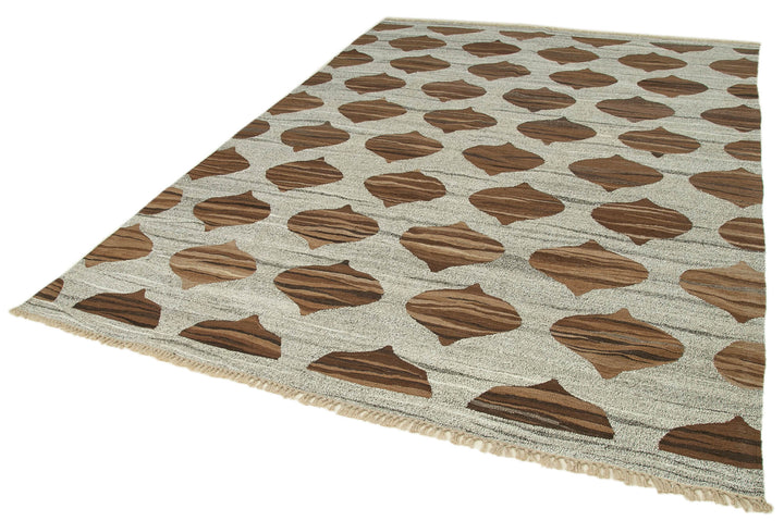 8x11 Grey Contemporary Area Rug - 35483