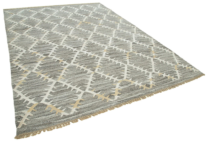 8x11 Grey Contemporary Area Rug - 35490