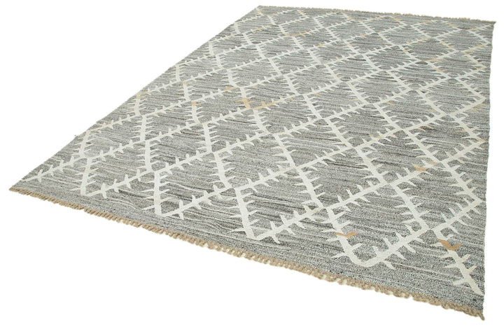 8x11 Grey Contemporary Area Rug - 35490